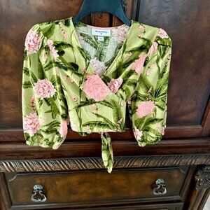 Agua Bendita x Target Peony Wrap Crop Top size small